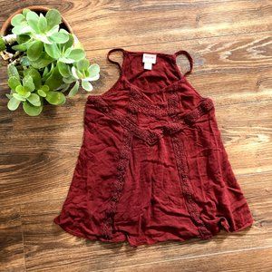 Maroon Mossimo Crochet Tank Top